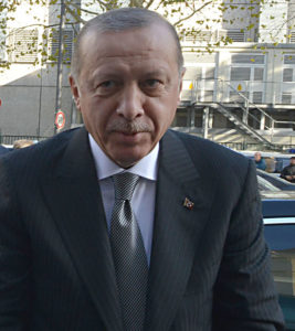 Türkiye Cumhuriyeti Cumhurbaşkanı Recep Tayyip Erdoğan.